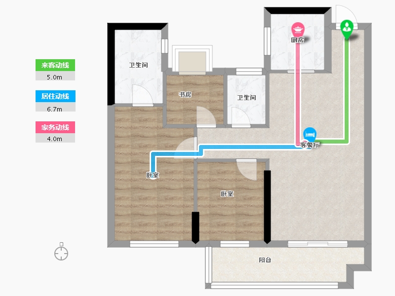 福建省-漳州市-宏冠翰林首府-70.10-户型库-动静线