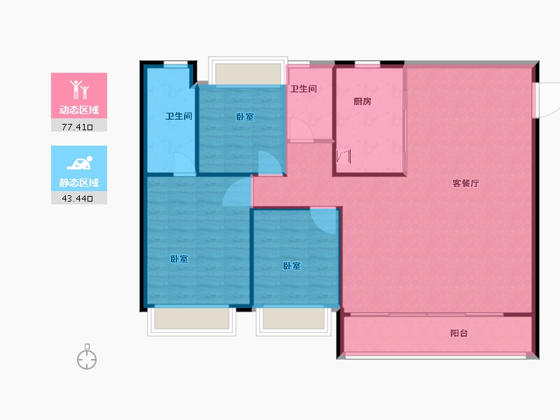 江苏省-南京市-建发珺和府-112.00-户型库-动静分区