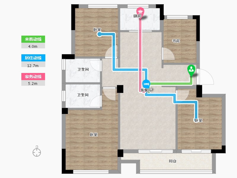 浙江省-湖州市-宇诚旺庄-102.00-户型库-动静线