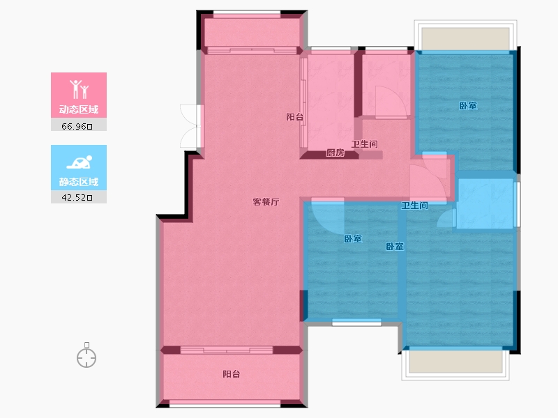 河南省-驻马店市-圣菲城滨江花园-97.90-户型库-动静分区