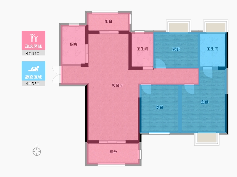 湖北省-黄石市-宏维半岛-99.00-户型库-动静分区