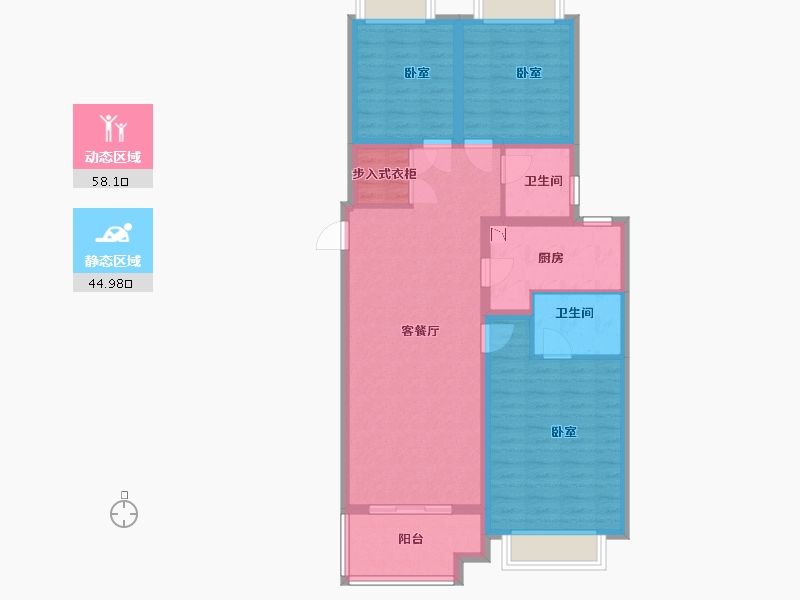 江苏省-无锡市-奥园丹芙春城-92.10-户型库-动静分区