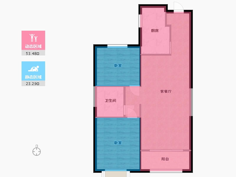 山西省-太原市-富力城玖院-70.00-户型库-动静分区