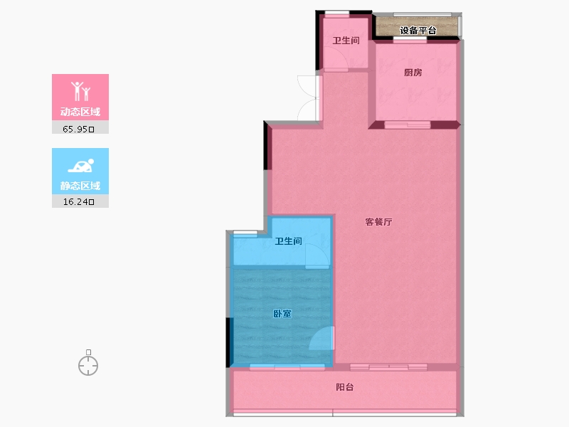 浙江省-绍兴市-嵊州金昌香湖明月-76.86-户型库-动静分区