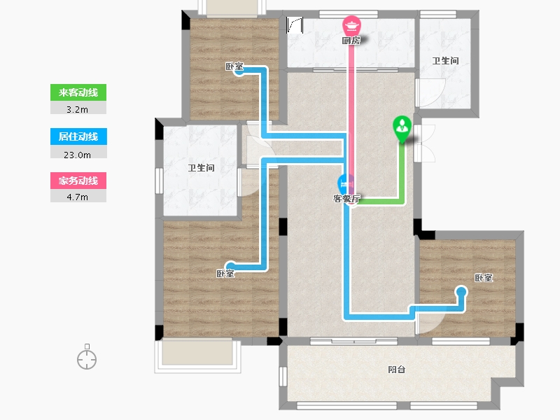 安徽省-芜湖市-华强江城九里-94.00-户型库-动静线