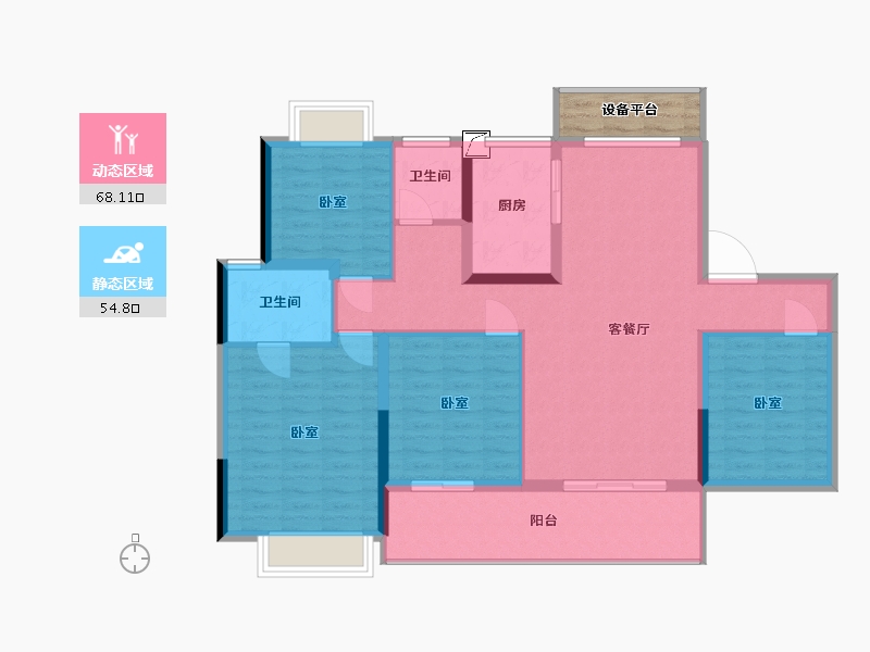 江苏省-南通市-融悦府-114.53-户型库-动静分区