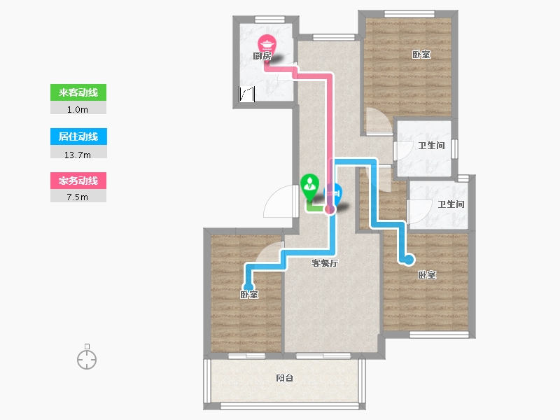 福建省-莆田市-帝源·财富里-90.00-户型库-动静线