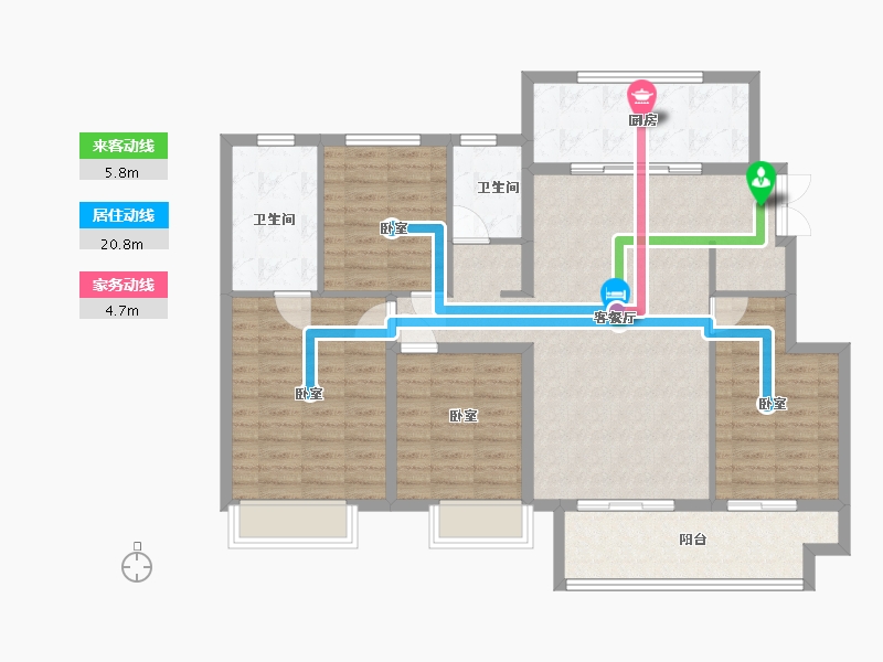 河南省-郑州市-龙湖·天境-114.00-户型库-动静线