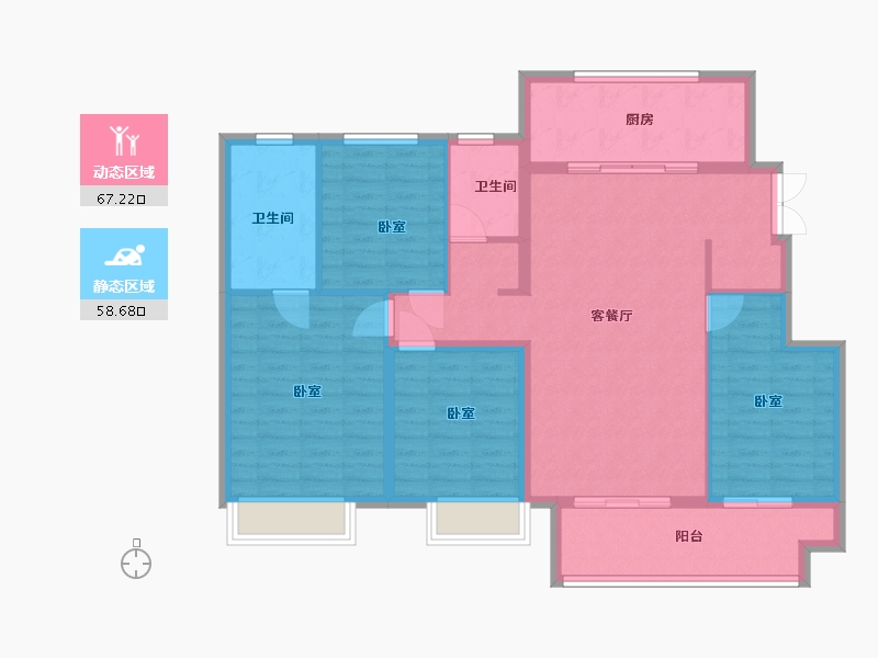 河南省-郑州市-龙湖·天境-114.00-户型库-动静分区