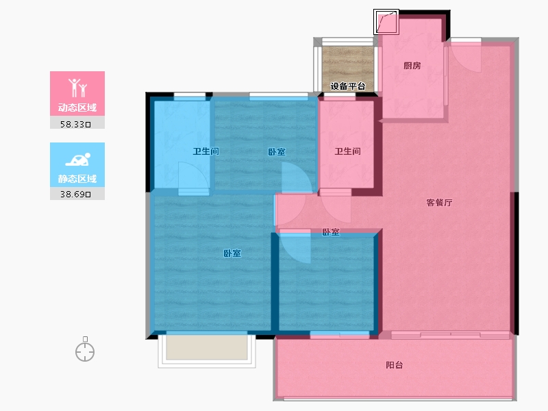 江苏省-南通市-融悦府-90.00-户型库-动静分区