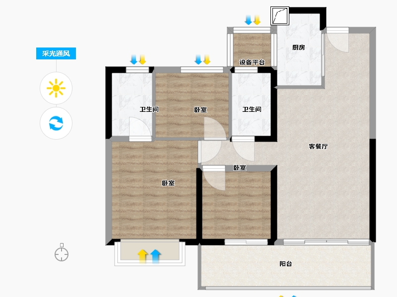 江苏省-南通市-融悦府-90.00-户型库-采光通风