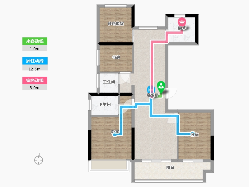 河南省-郑州市-中建·澜溪苑-94.00-户型库-动静线