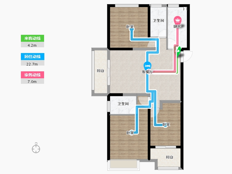 山东省-菏泽市-曹州名郡-105.00-户型库-动静线