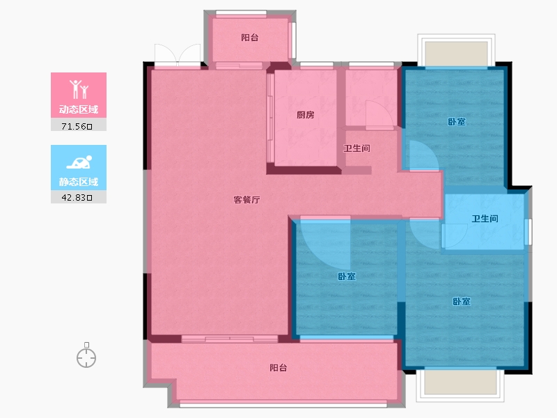 河南省-驻马店市-圣菲城滨江花园-102.30-户型库-动静分区