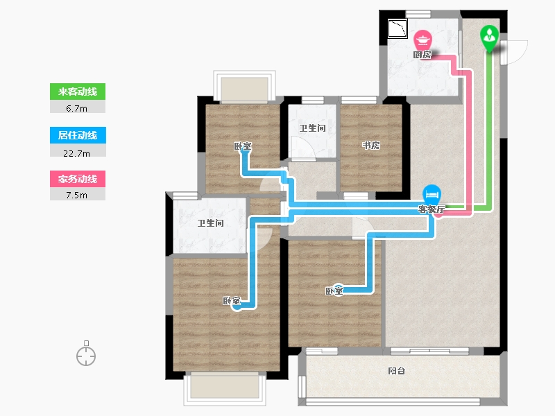 江苏省-无锡市-金玥湾-96.00-户型库-动静线