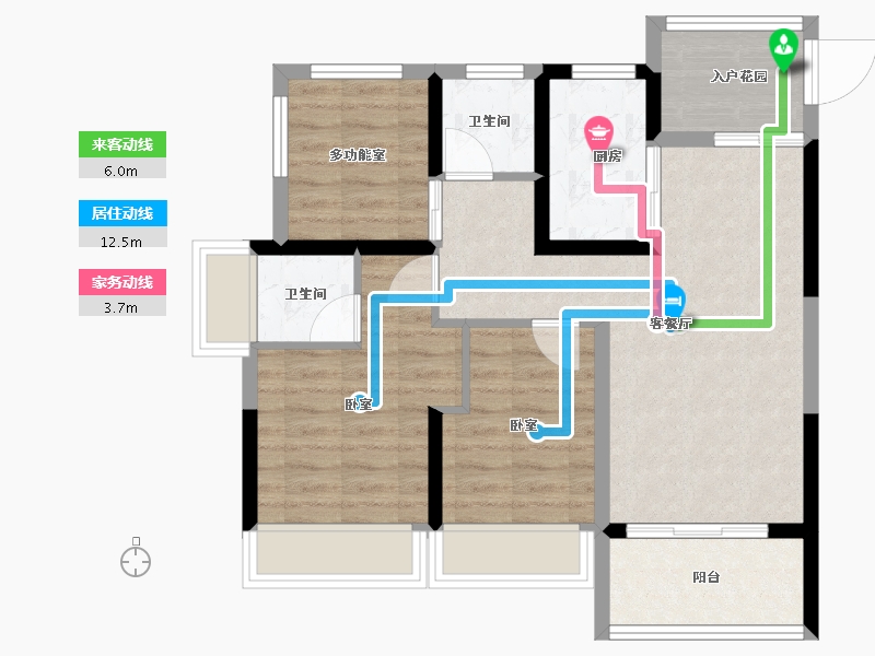 河南省-郑州市-中建·澜溪苑-71.00-户型库-动静线