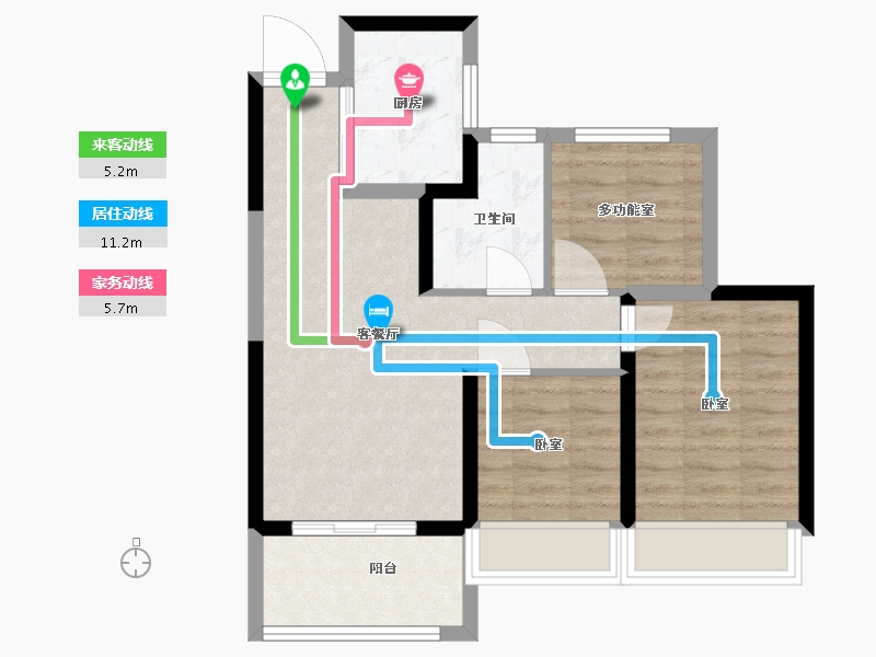 河南省-郑州市-中建·澜溪苑-63.01-户型库-动静线