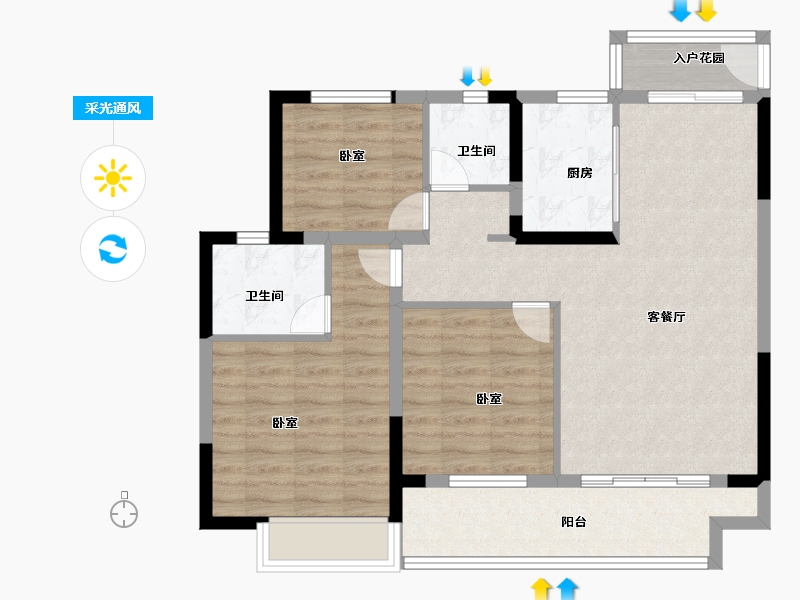 江西省-上饶市-十里春风-88.00-户型库-采光通风