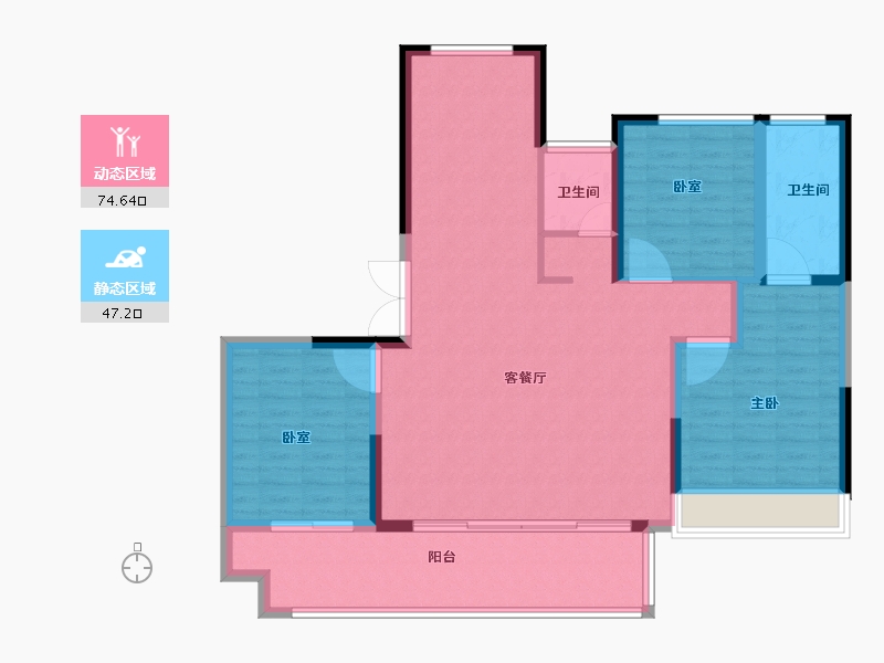 河南省-信阳市-春晖世和府-110.99-户型库-动静分区