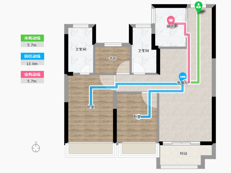 江苏省-常州市-万达光语未来-80.00-户型库-动静线