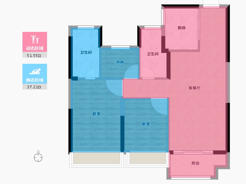 江苏省-常州市-万达光语未来-80.00-户型库-动静分区