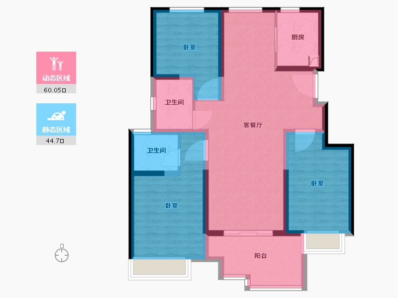 江苏省-宿迁市-祥生·东方樾-92.99-户型库-动静分区