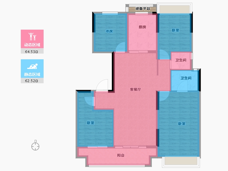 浙江省-绍兴市-华鸿玺园-116.00-户型库-动静分区