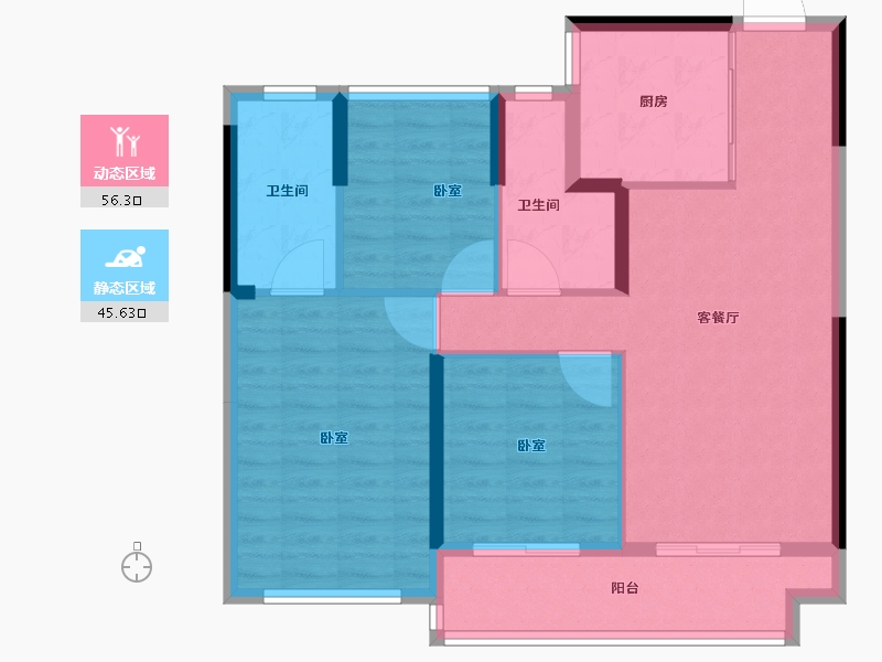 江苏省-常州市-万达光语未来-92.00-户型库-动静分区