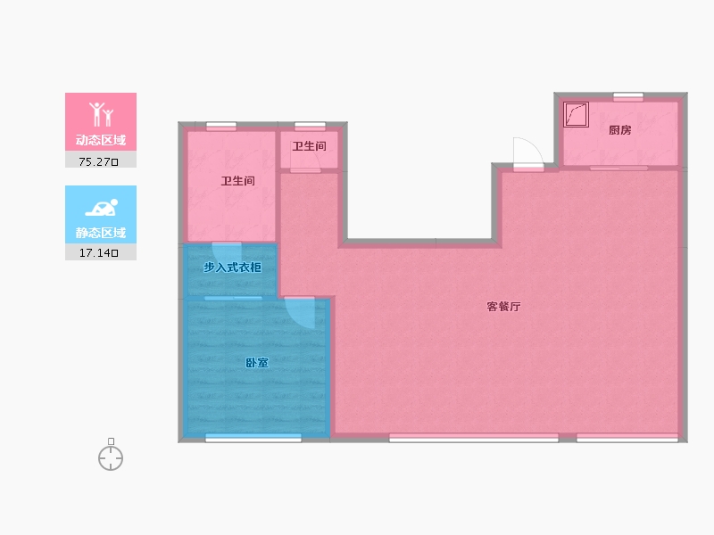 河南省-南阳市-华侨城天鹅堡-84.37-户型库-动静分区