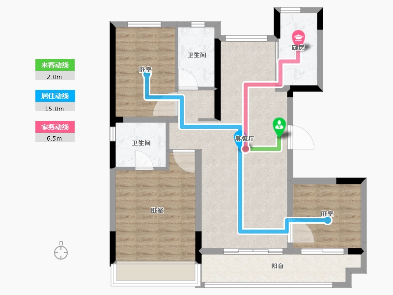 江苏省-常州市-万达光语未来-88.00-户型库-动静线