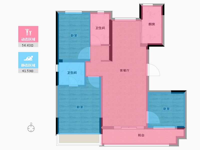 江苏省-常州市-万达光语未来-88.00-户型库-动静分区