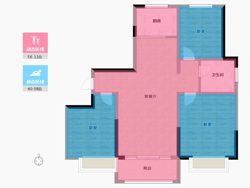 山东省-济南市-中康百合新城-86.00-户型库-动静分区