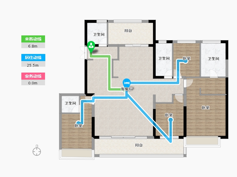 山东省-济南市-仁恒奥体公园世纪-158.08-户型库-动静线