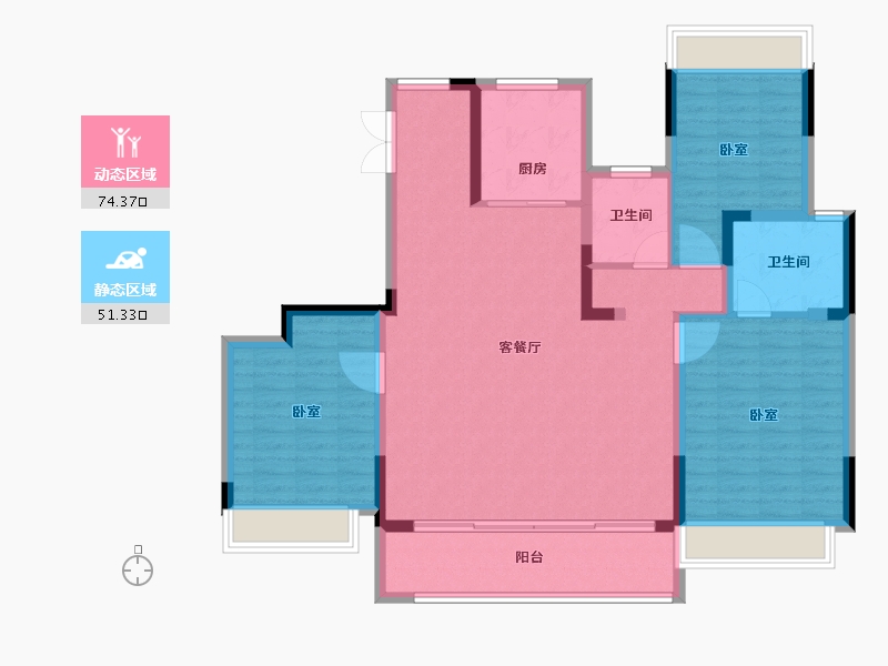 江苏省-常州市-路劲铂樾-114.00-户型库-动静分区