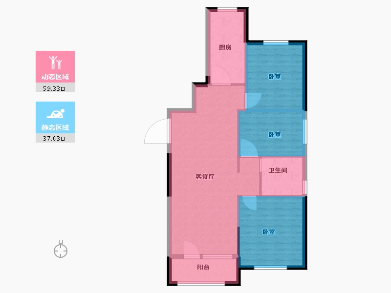 山东省-青岛市-慧通理想之城-88.00-户型库-动静分区