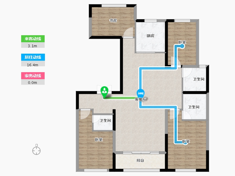 山东省-潍坊市-枫丹兰亭荟-124.00-户型库-动静线