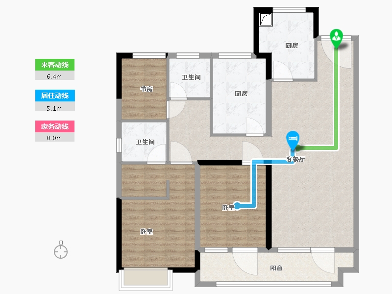 山东省-枣庄市-青啤·榴芳郡-111.00-户型库-动静线