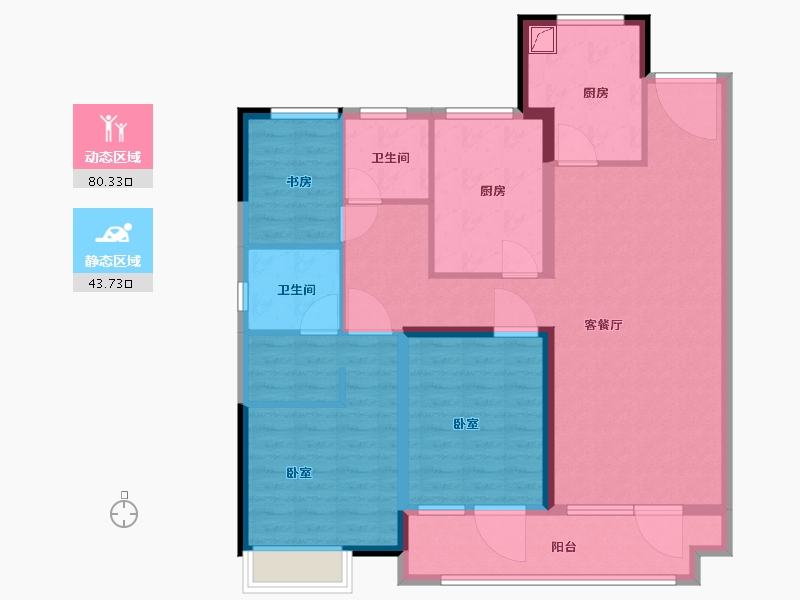 山东省-枣庄市-青啤·榴芳郡-111.00-户型库-动静分区