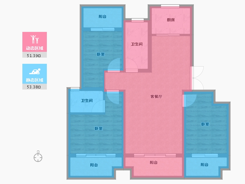 河南省-焦作市-众圣·四季花城-93.01-户型库-动静分区