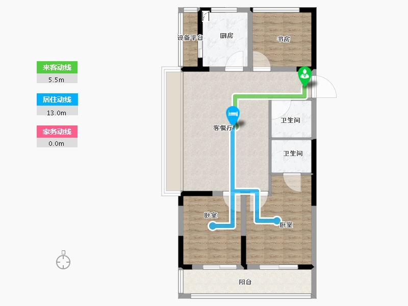 浙江省-绍兴市-世纪晨光-86.00-户型库-动静线