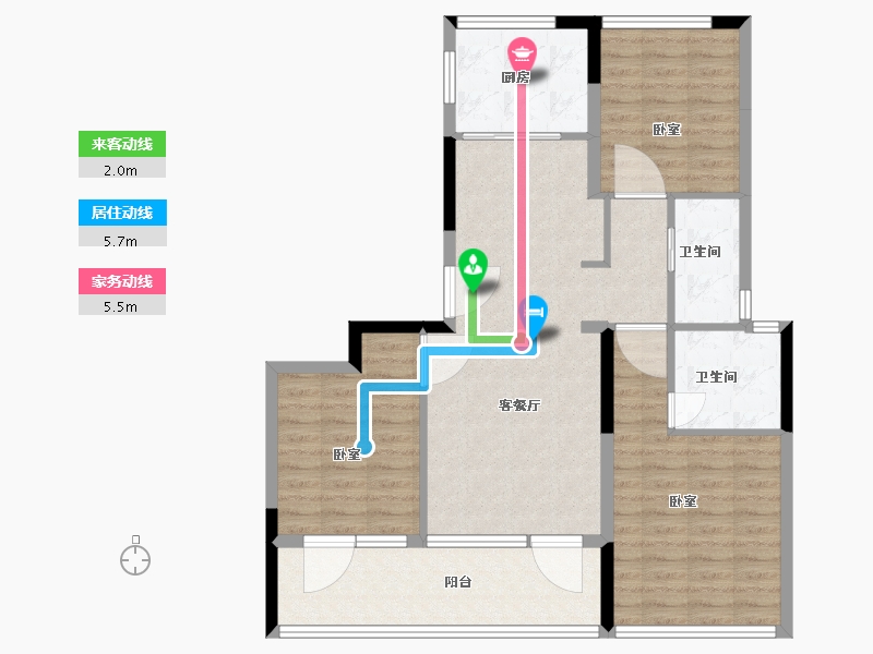 山东省-青岛市-慧通理想之城-96.00-户型库-动静线