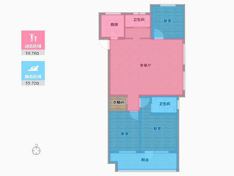 山东省-威海市-佳源海棠府-103.01-户型库-动静分区