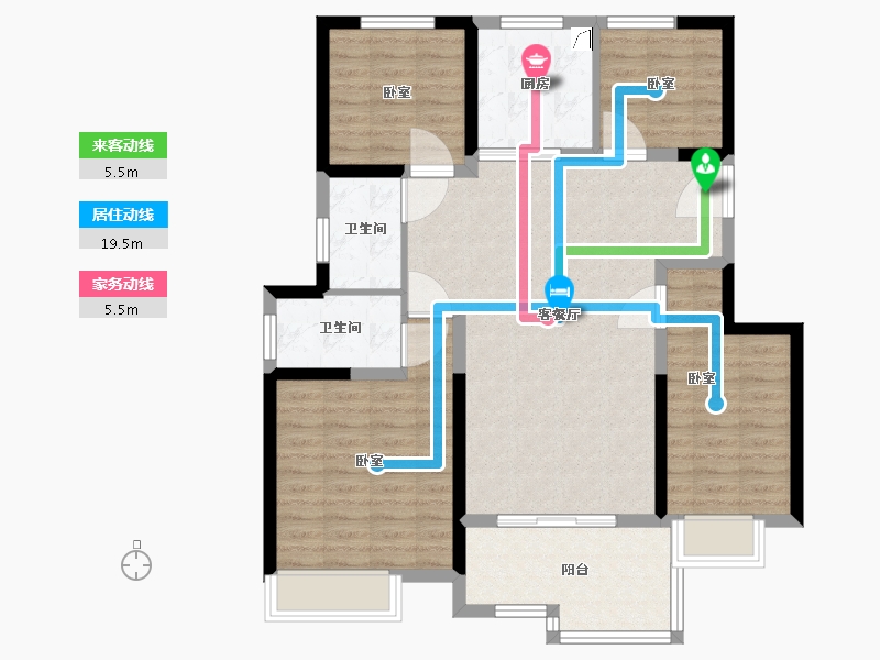 江苏省-宿迁市-祥生·东方樾-100.01-户型库-动静线