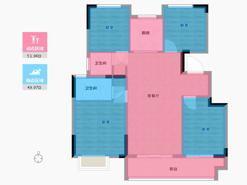 江苏省-常州市-昱湖上观-92.00-户型库-动静分区