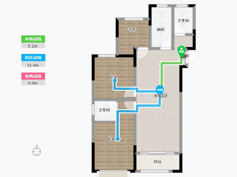 山东省-泰安市-中悦城二期-97.01-户型库-动静线