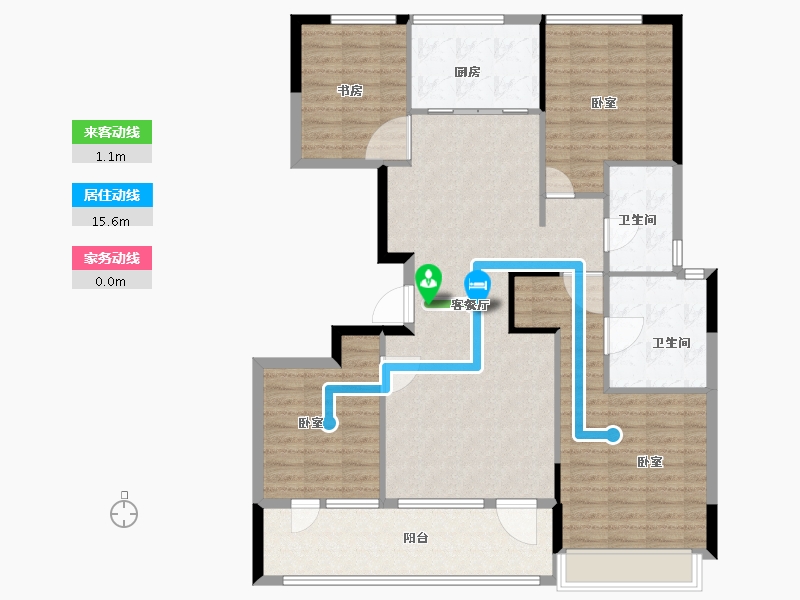 山东省-青岛市-慧通理想之城-126.00-户型库-动静线