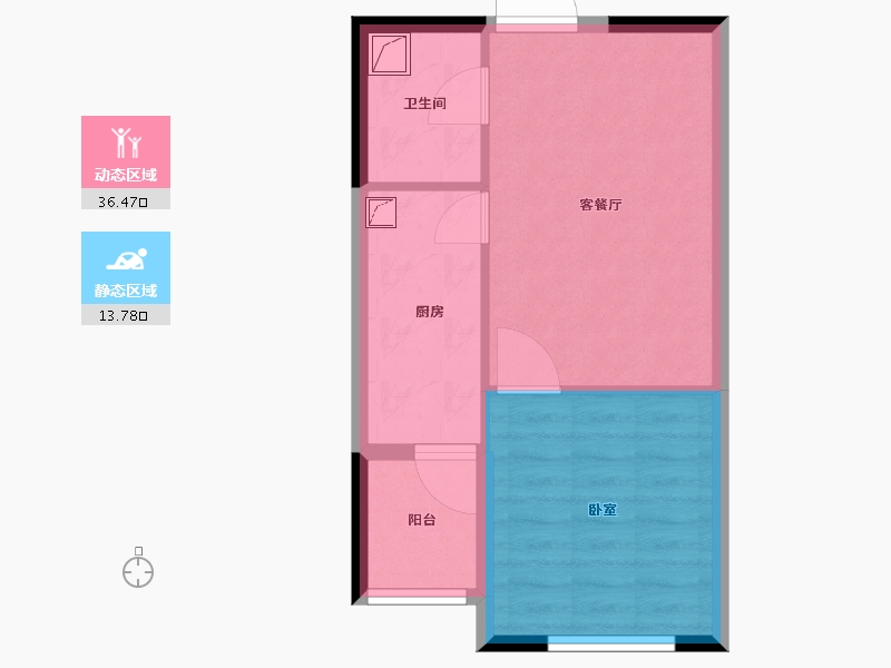 河南省-郑州市-万熙天地-44.67-户型库-动静分区