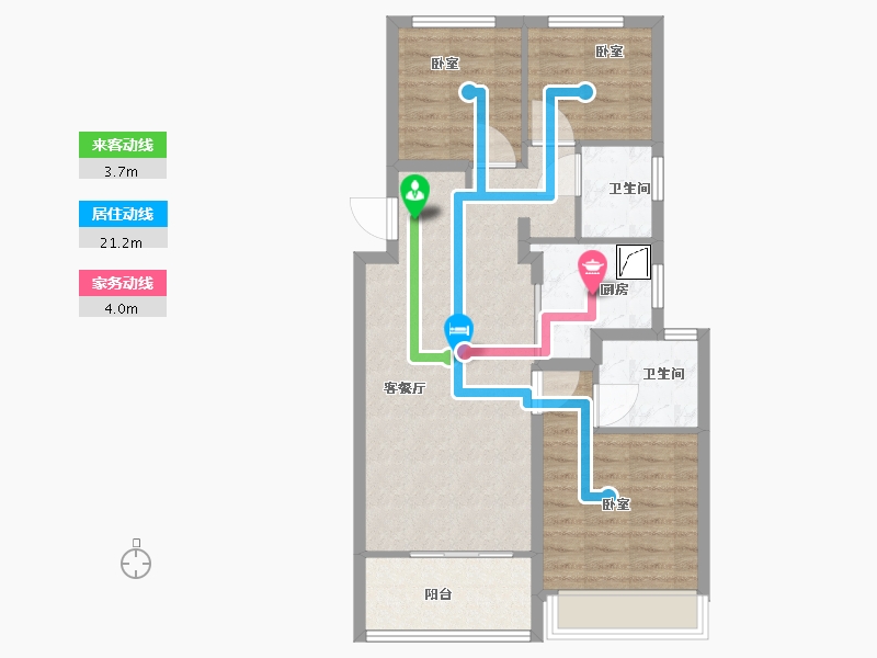 浙江省-杭州市-保利和者时光印象府-76.00-户型库-动静线