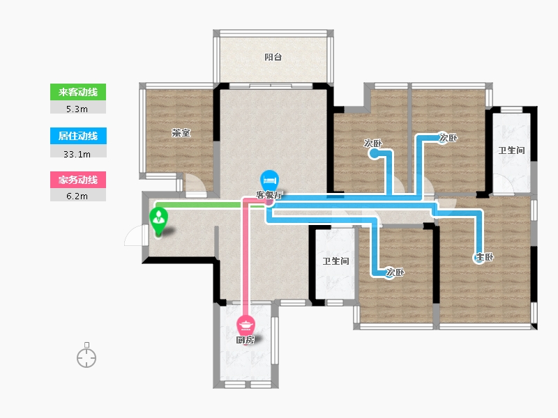 广西壮族自治区-南宁市-翰林江畔-120.50-户型库-动静线