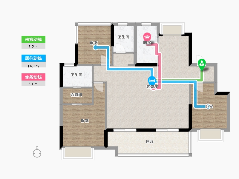 安徽省-合肥市-佳源花海印象-103.01-户型库-动静线